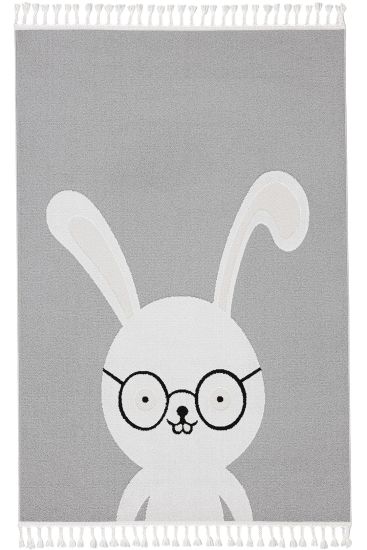Sparcle Grey Cream Modern Kids Bedroom Rug