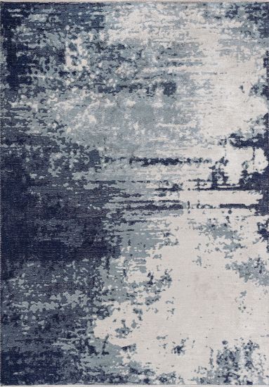 Masterpiece Blue & Grey Abstract Rug