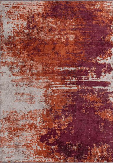 Masterpiece Red & Orange Abstract Rug