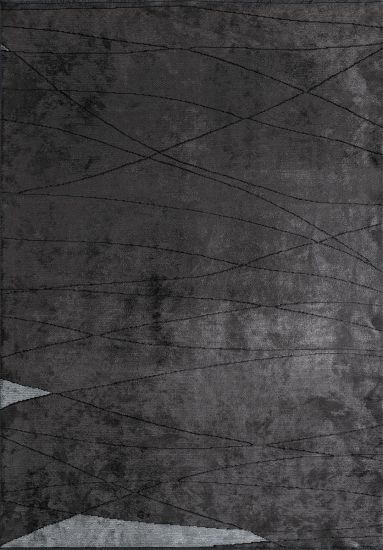 Angelica Grey & Black Abstract Area Rug