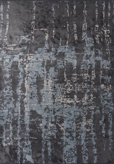 Elite Grey & Blue Abstract Indoor Rug