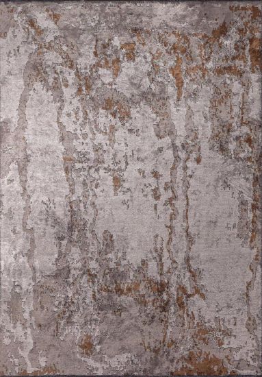 Amity Grey & Brown Abstract Modern Rug