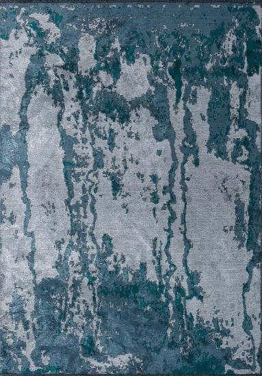Amity Blue Abstract Living Room Rug