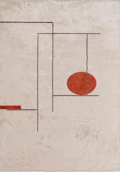 Accord Cream Geometric Bedroom Rug