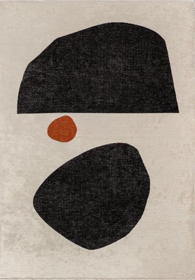 Arbour Cream Abstract Bedroom Rug