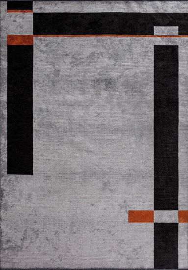 Enliven Grey & Black Geometric Outdoor Rug