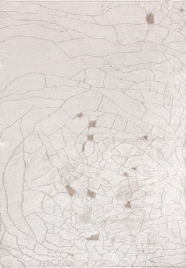 Savor Cream & Grey Abstract Bedroom Rug