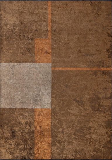 Sizzle Brown Geometric Outdoor Rug
