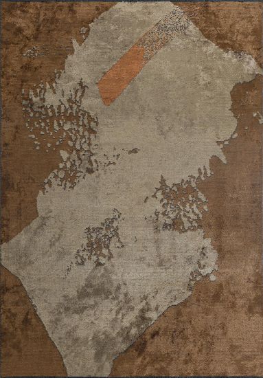 Lucency Beige & Brown Abstract Modern Rug