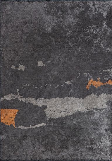 Entwine Grey Brown Abstract Living Room Rug