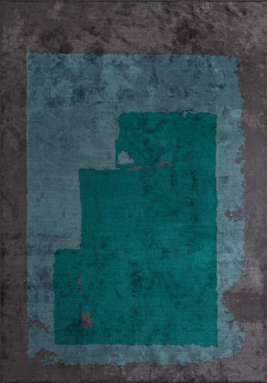 Abstract Grey & Blue Equinoxo Area Rug