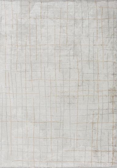 Charcoal Grey & Beige Abstract Modern Rug