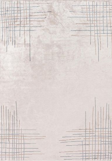 Fiesta Cream & Beige Abstract Bedroom Rug
