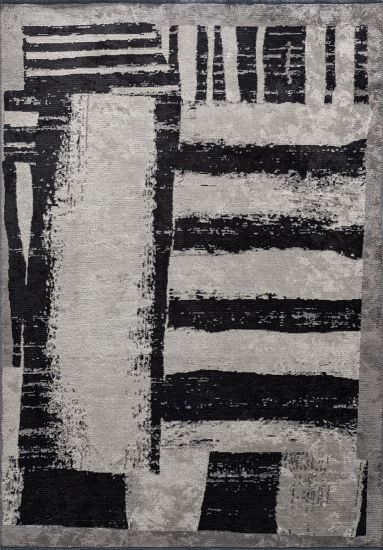 Flarry Cream & Grey Abstract Modern Rug