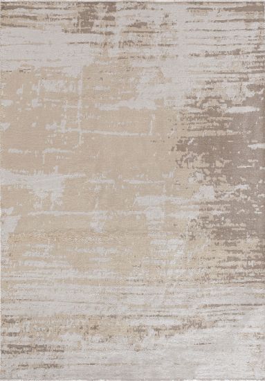 Flamingo Cream Abstract Bedroom Rug