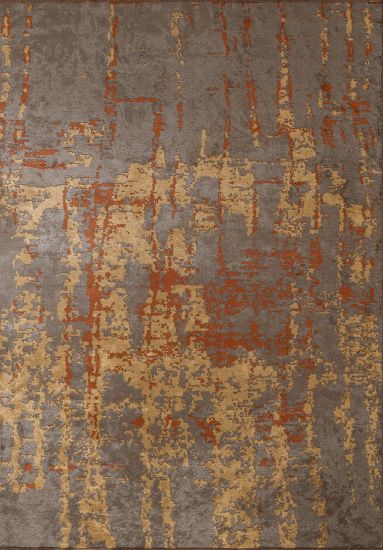 Frolice Grey Yellow Abstract Modern Rug