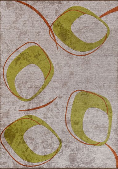 Fable Grey & Green Geometric Indoor Rug