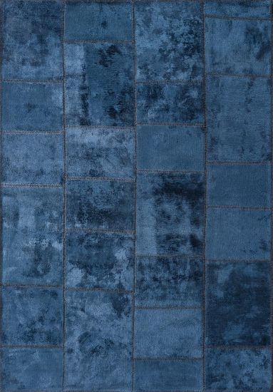 Fern Blue & Grey Geometric Indoor Rug