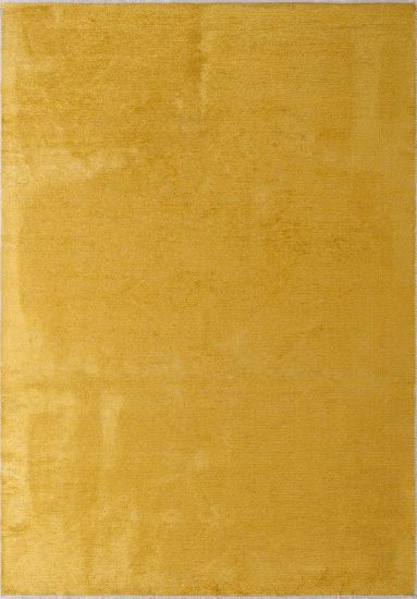 Fresco Yellow Plain Living Room Rug