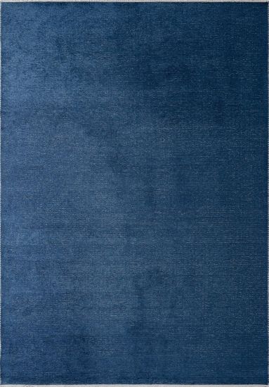 Fresco Blue Plain Living Room Rug