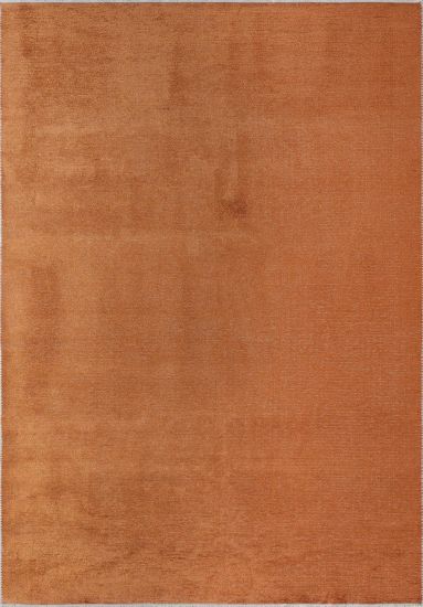 Plain Orange Fresco Living Room Rug