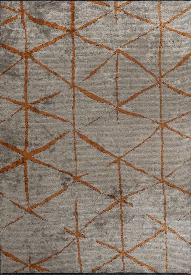 Verdura Geometric Grey Living Room Rug