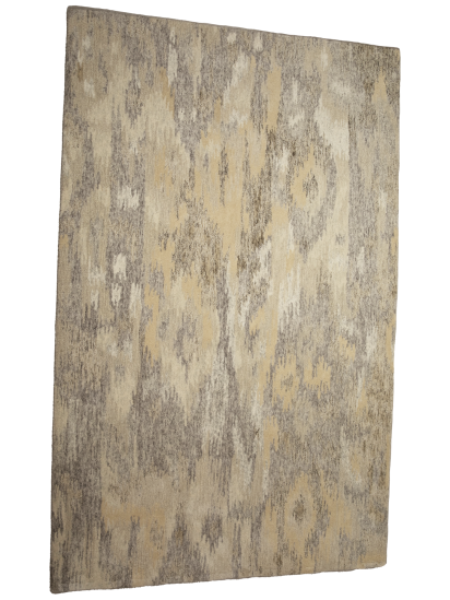Modern Beige Abstract Hand-Tufted Living Room Rug