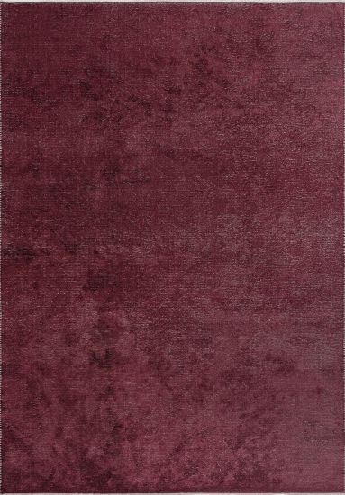 Modern Red Fresco Plain Rug