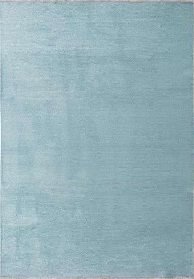 Fresco Blue Plain Modern Rug