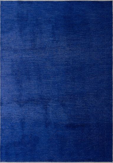 Blue Plain Fresco Modern Rug