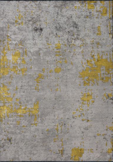 Celesta Grey & Yellow Abstract Living Room Rug