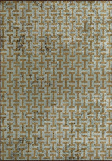 Fjord Brown & Green Geometric Modern Rug