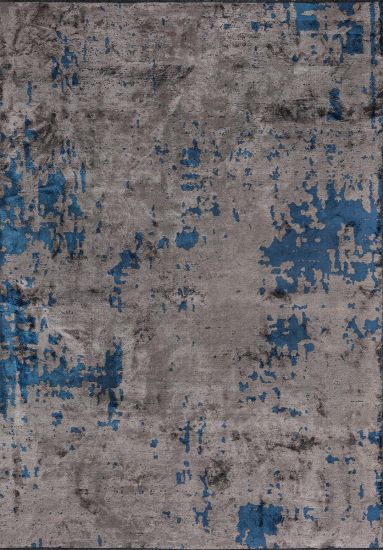 Grey & Blue Abstract Celesta Area Rug