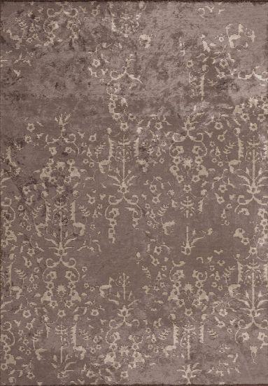 Elantras Brown & Beige Floral Area Rug
