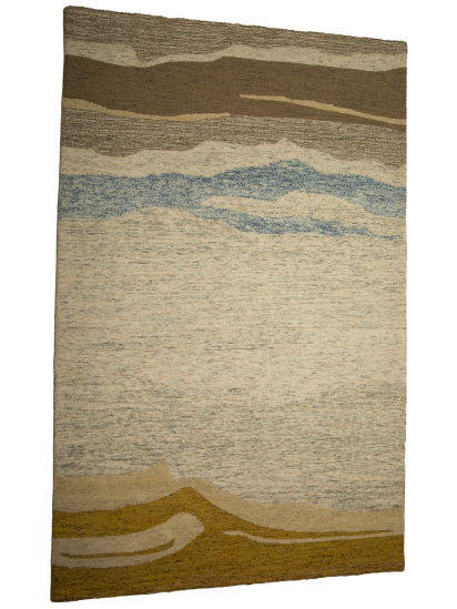 Latest Beige Abstract Hand-Tufted Rug