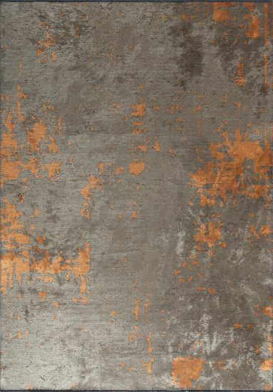 Celesta Brown & Orange Abstract Area Rug