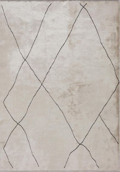 Epoche Cream & Grey  Abstract Modern Area Rug