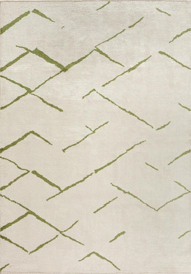 Edic Grey & Green Abstract Modern Rug