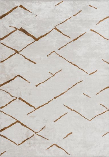 Edic Grey & Brown  Abstract Area Rug