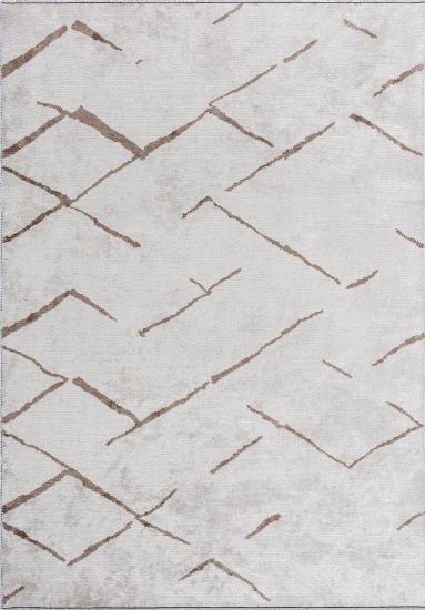 Edic Grey & Brown  Abstract Living Room Rug