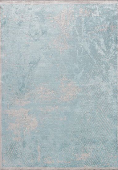 Erica Blue & Grey Distressed Modern Rug