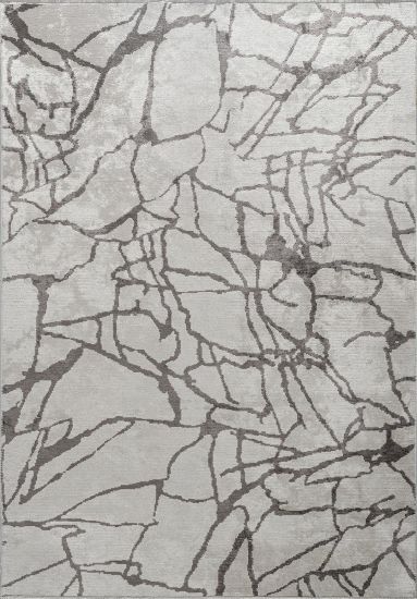 Elipsey Grey Abstract Living Room Rug
