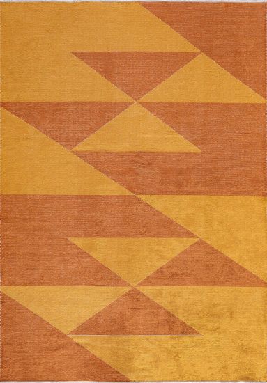 Elate Yellow & Orange Geometric Living Room Rug