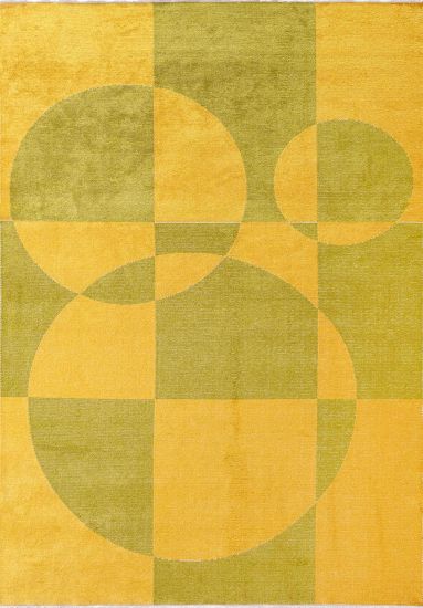 Erude Yellow & Green Geometric Area Rug