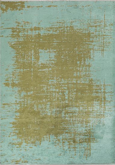 Iseeyou Abstract Green & Blue Modern Rug