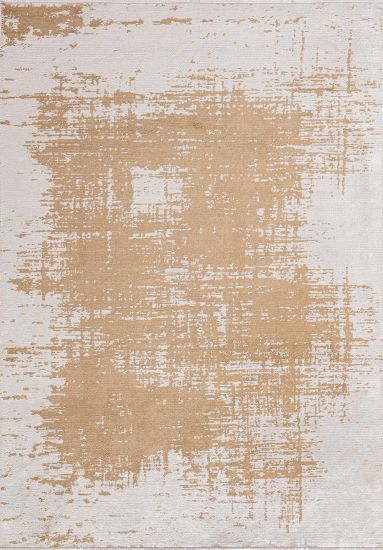 Iseeyou Cream & Beige Abstract Area Rug