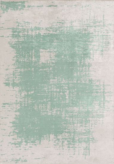 Iseeyou Grey & Green Abstract Modern Rug