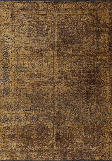 Enchantres Grey & Yellow Vintage Living Room Rug