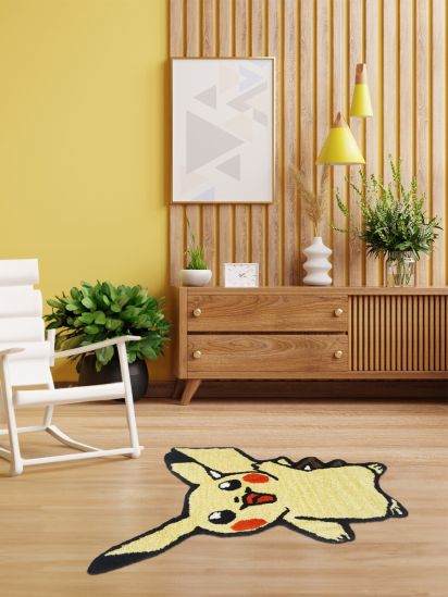 Yellow Kids Hand-Tufted Contemporary Rug