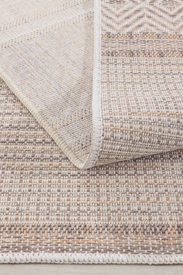 Verdant Orange Cream Bohemian Outdoor Area Rug